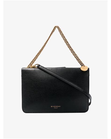 givenchy black cross 3 leather shoulder bag|Givenchy bag price.